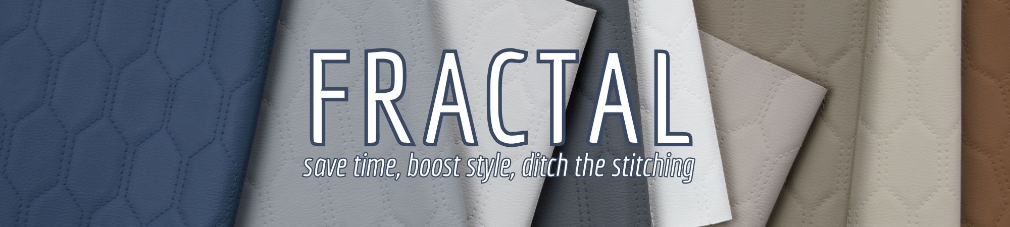 Fractal Faux-Stitched Marine Vinyl